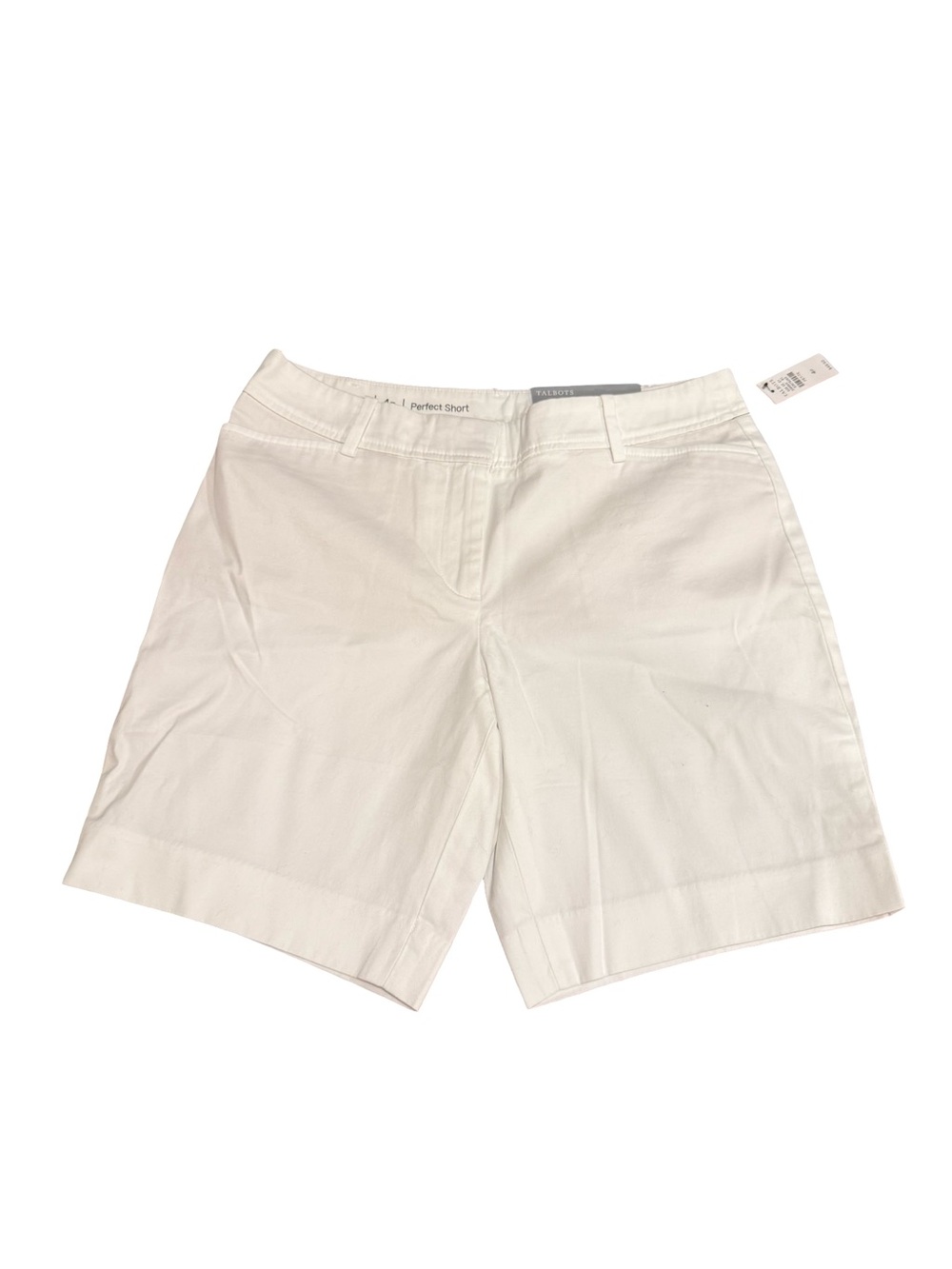 Talbots Perfect Short 7.5” White Chino Shorts Petite 4P NWT